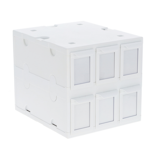 6 Drawer Card Catalog - White