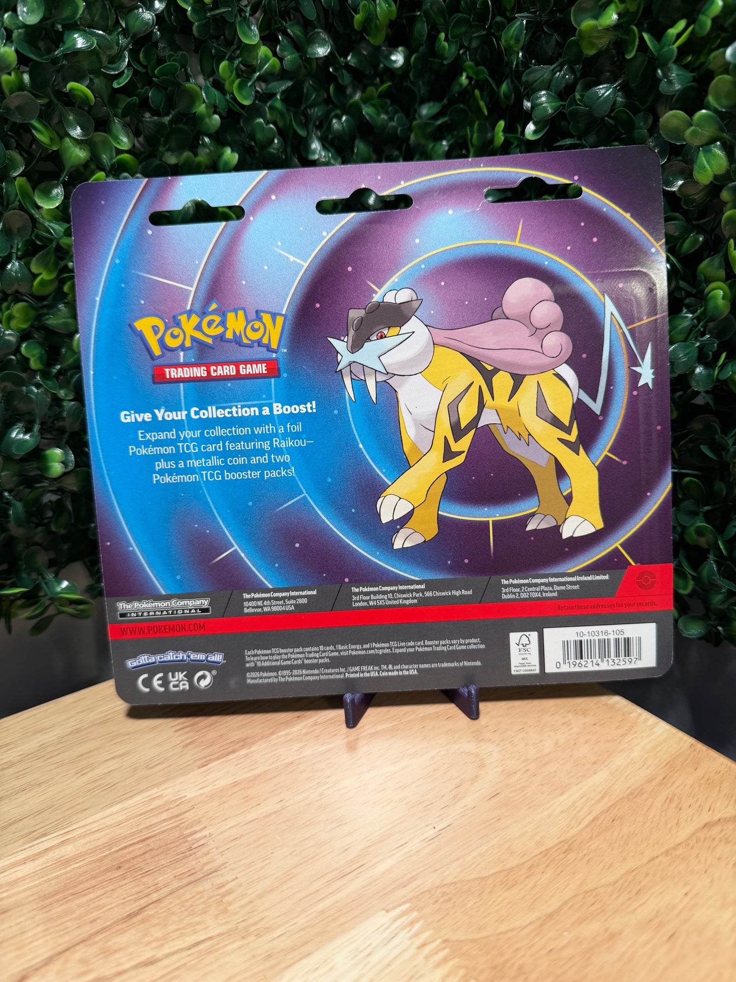 Pokémon TCG: Raikou Card, Coin & 2 Booster Packs