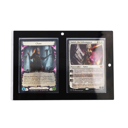 Magnetic 2-Card Holder - 35 PT. Black Border