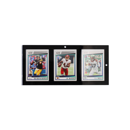 Magnetic 3-Card Holder - 35 PT. Black Border