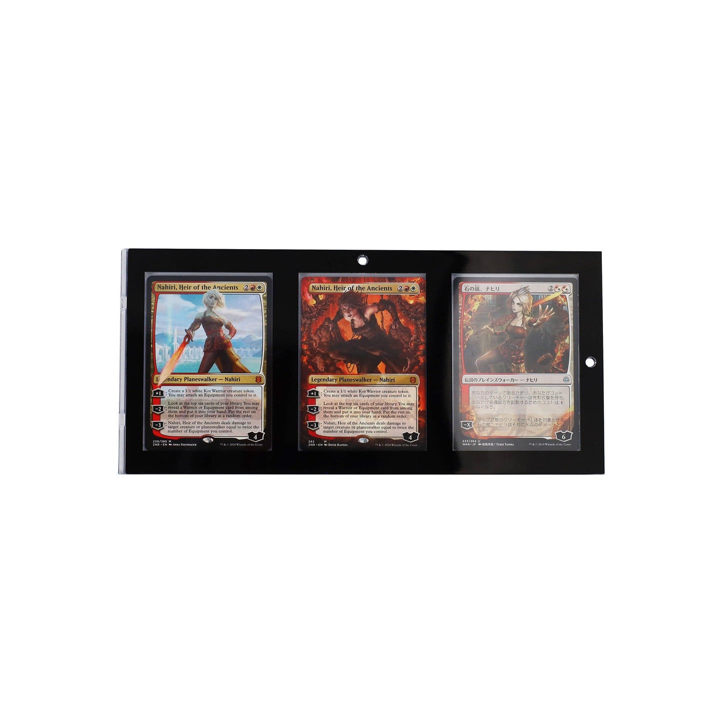 Magnetic 3-Card Holder - 35 PT. Black Border