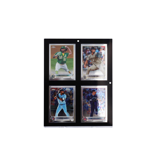 Magnetic 4-Card Holder - 35 PT. Black Border