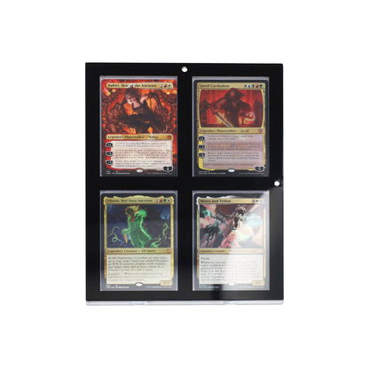 Magnetic 4-Card Holder - 35 PT. Black Border