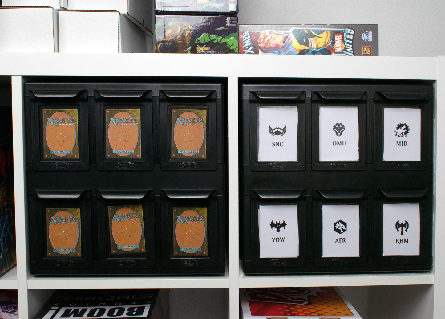 6 Drawer Card Catalog - Black