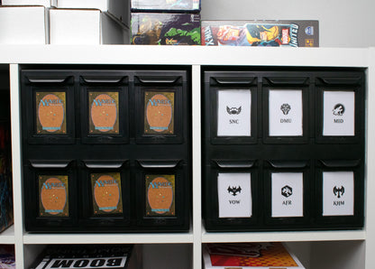 6 Drawer Card Catalog - Black