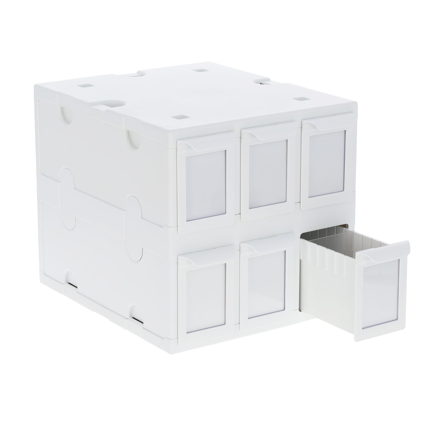 6 Drawer Card Catalog - White