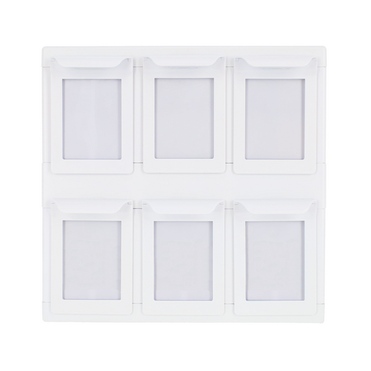 6 Drawer Card Catalog - White