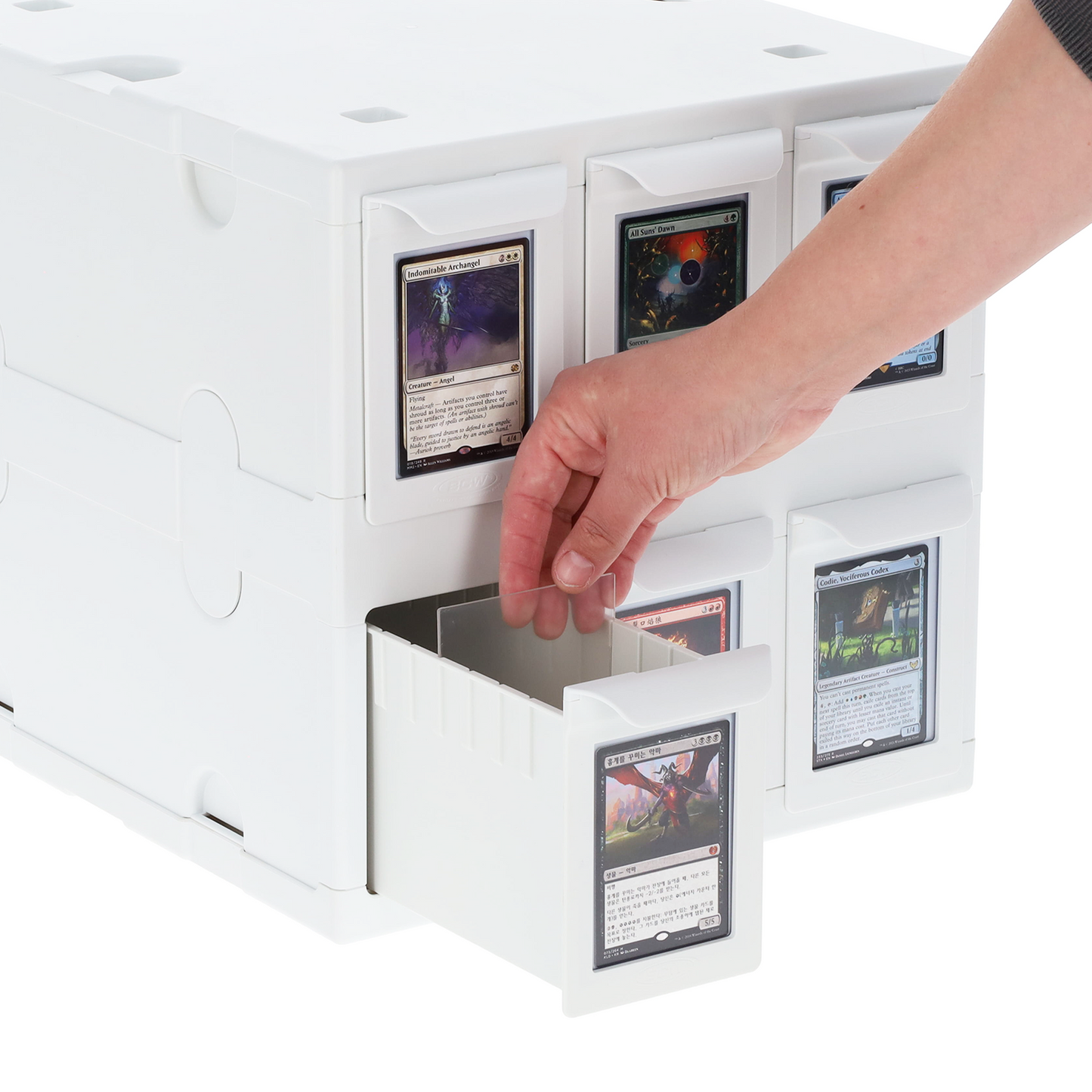 6 Drawer Card Catalog - White