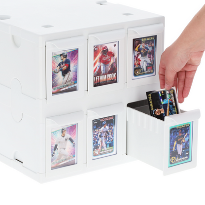 6 Drawer Card Catalog - White