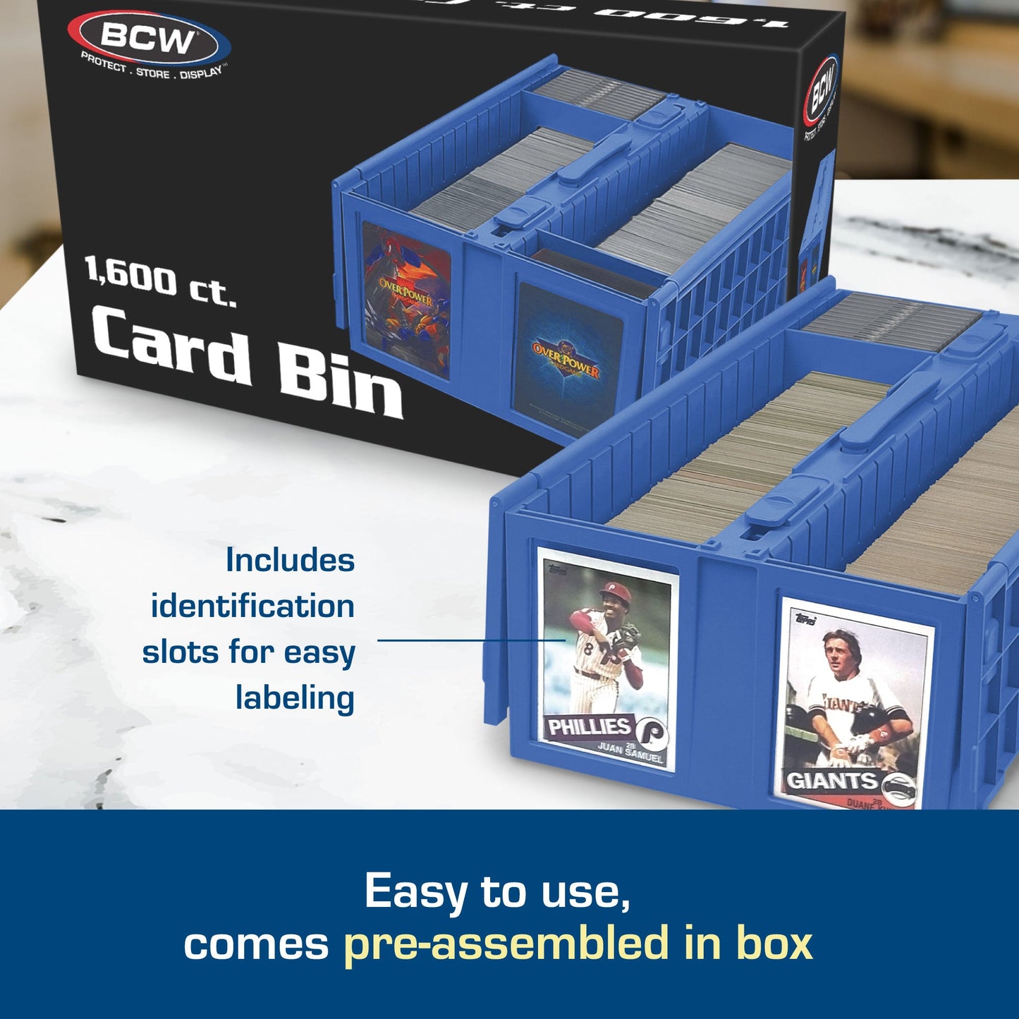 Collectible Card Bin - 1600 - Blue