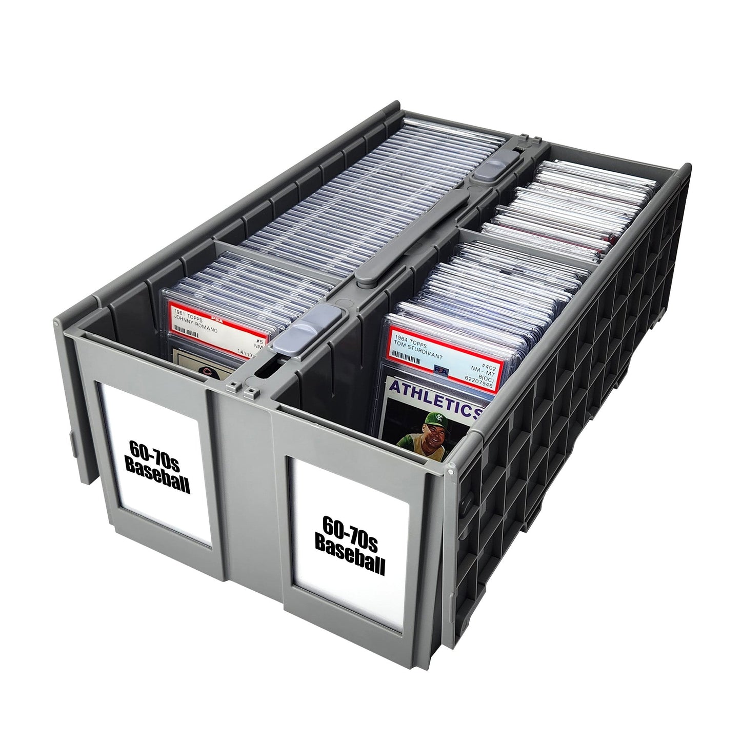 Graded Card Bin - 2 Row - Gray