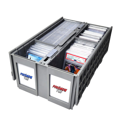 Graded Card Bin - 2 Row - Gray