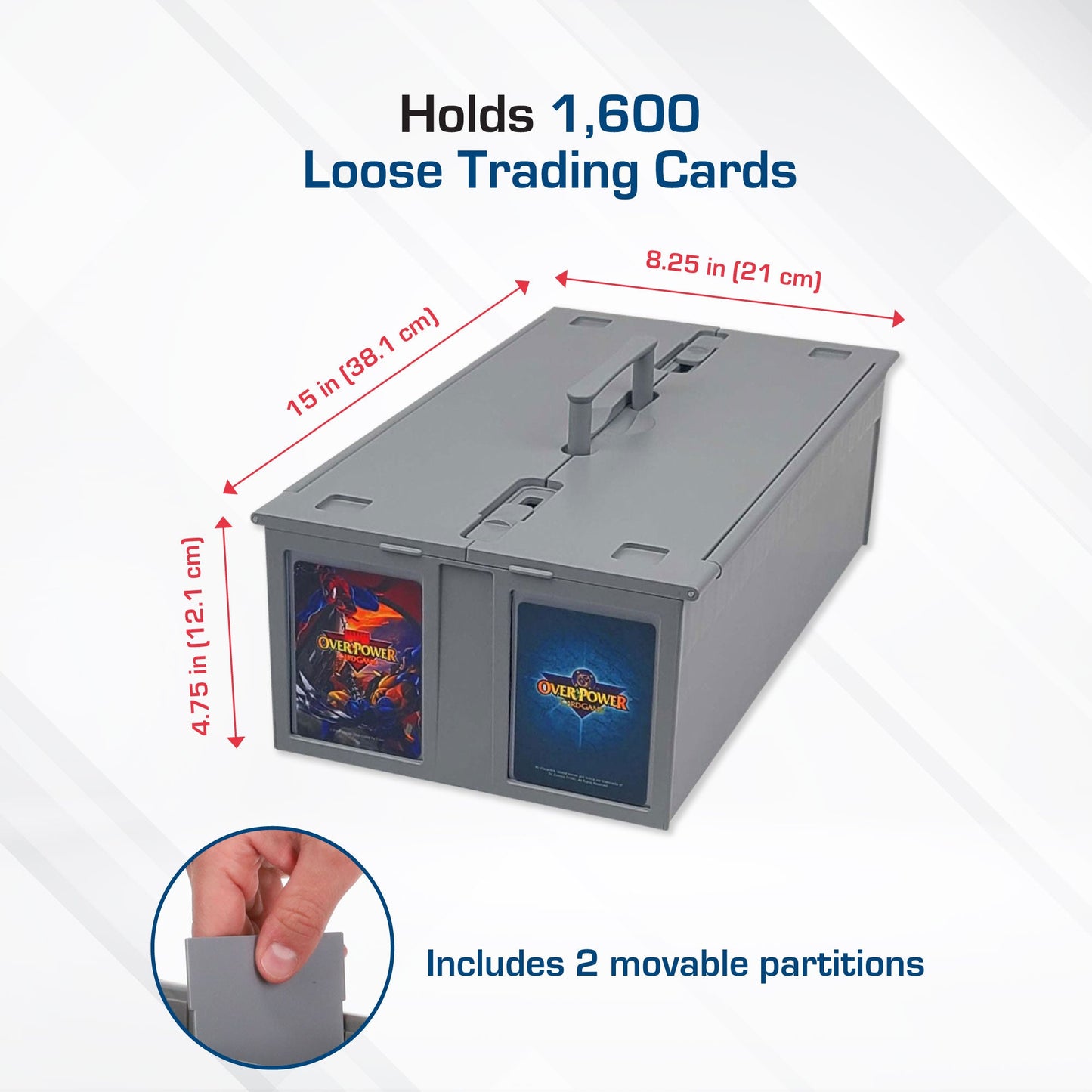 Collectible Card Bin - 1600 - Gray