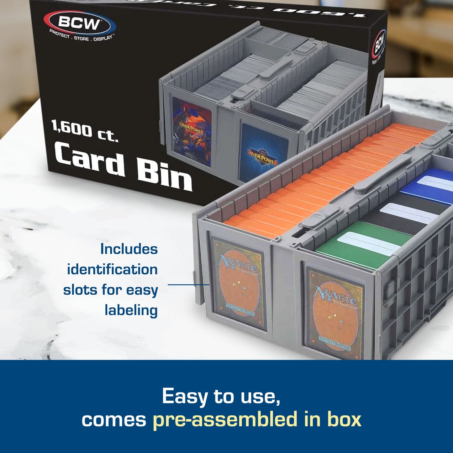 Collectible Card Bin - 1600 - Gray