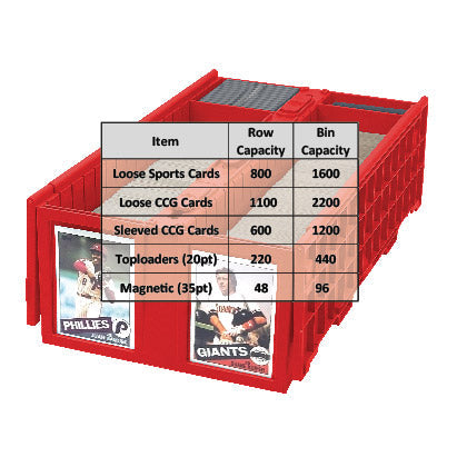 Collectible Card Bin - 1600 - Red