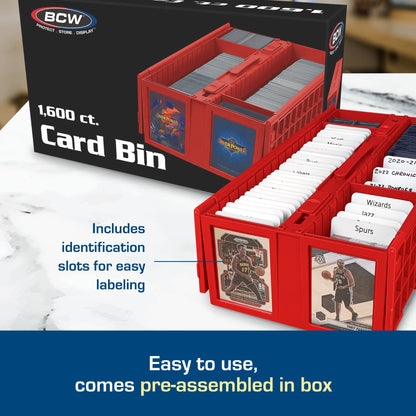 Collectible Card Bin - 1600 - Red