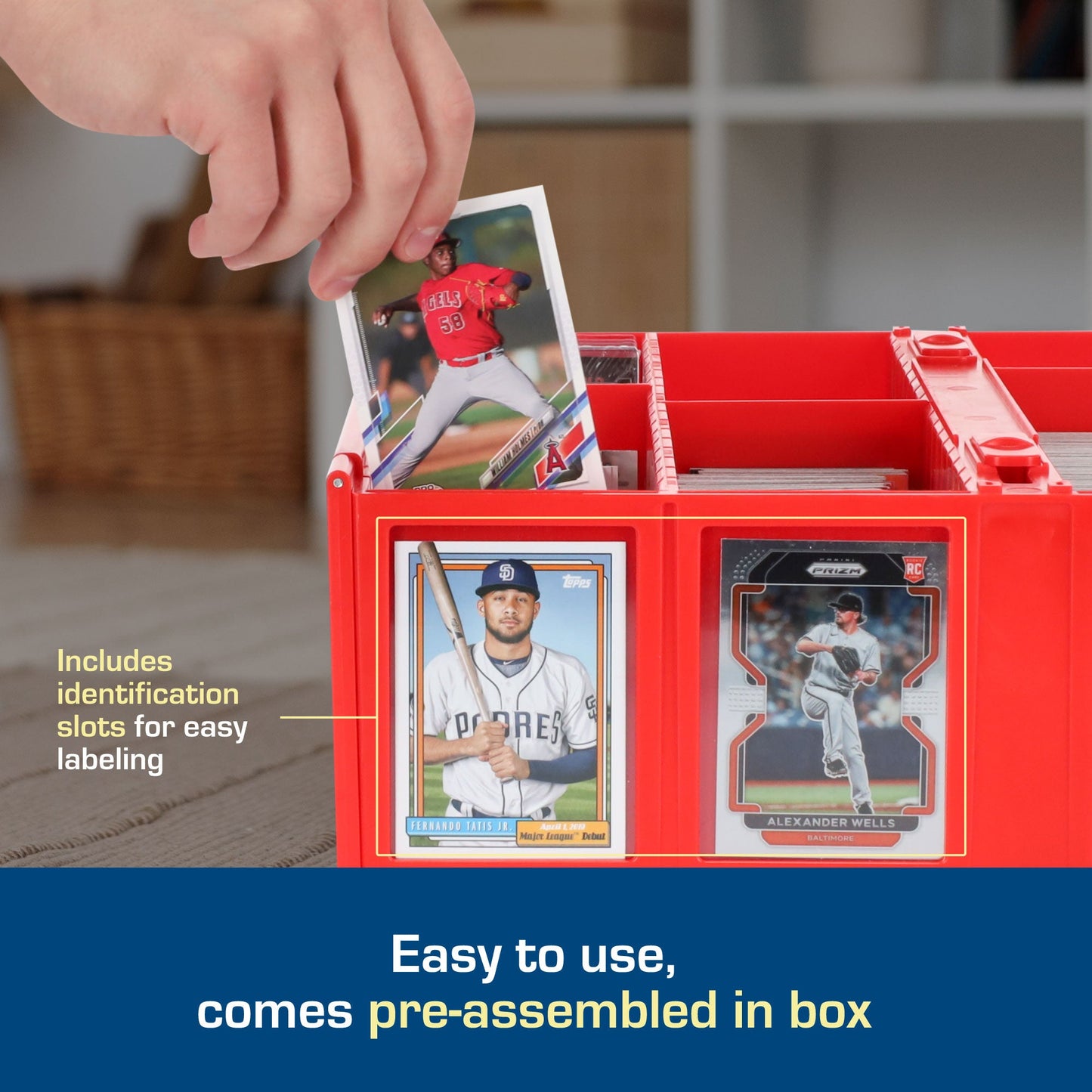 Collectible Card Bin - 3200 - Red