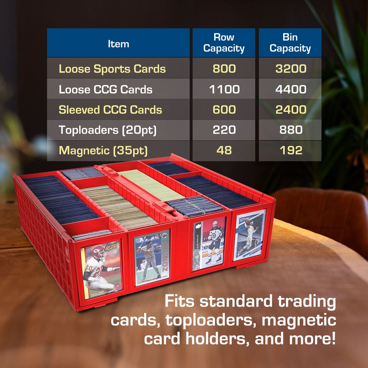 Collectible Card Bin - 3200 - Red