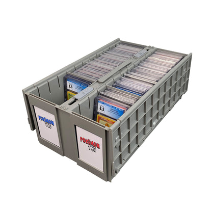 Graded Card Bin - 2 Row - Gray
