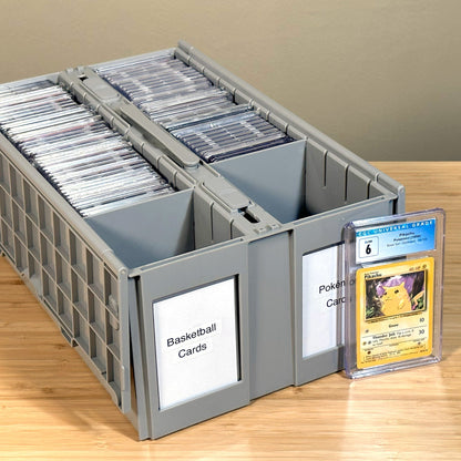 Graded Card Bin - 2 Row - Gray