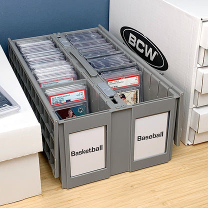 Graded Card Bin - 2 Row - Gray