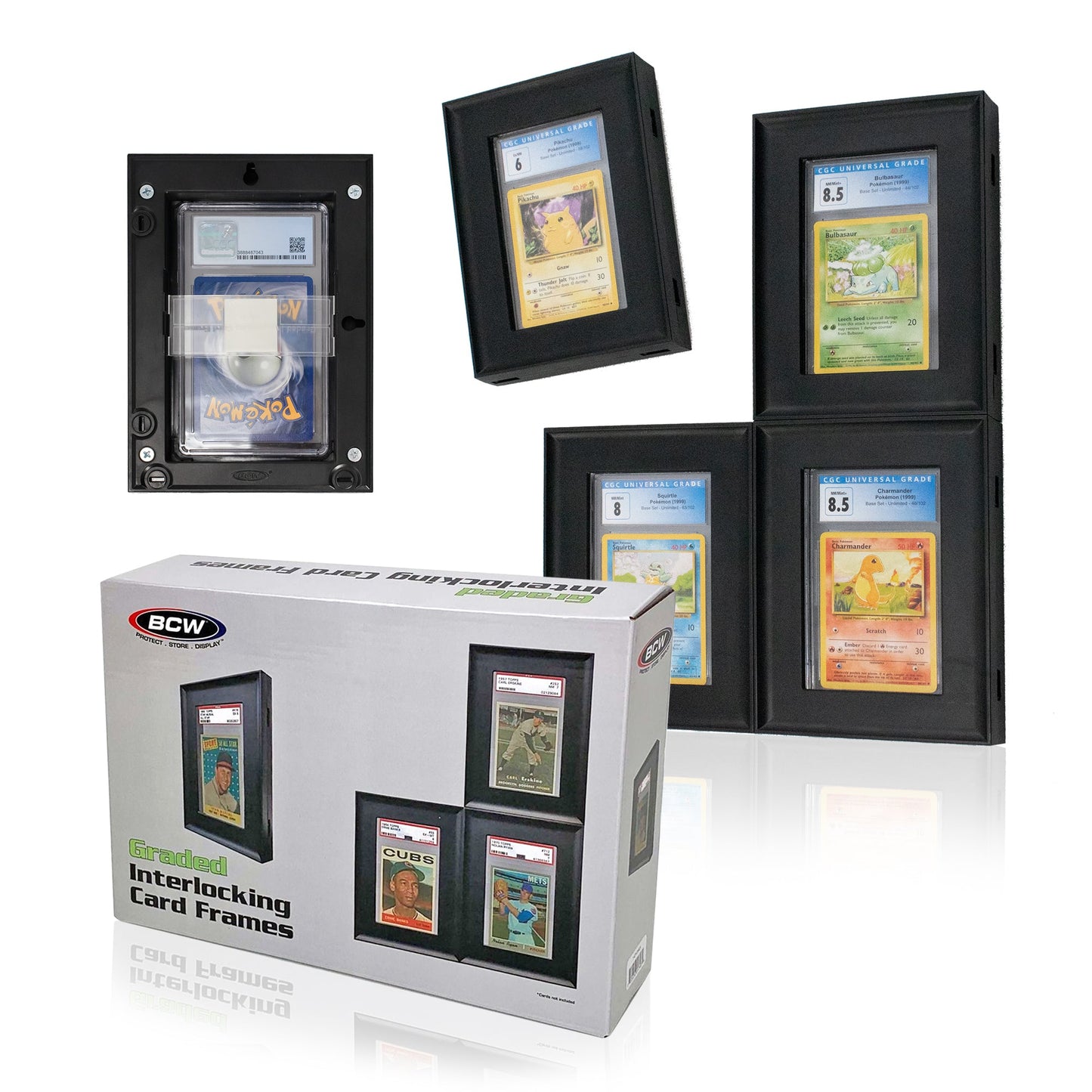 Interlocking Graded Card Frames - Black
