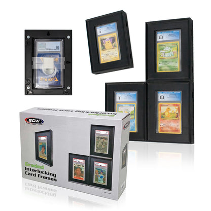 Interlocking Graded Card Frames - Black