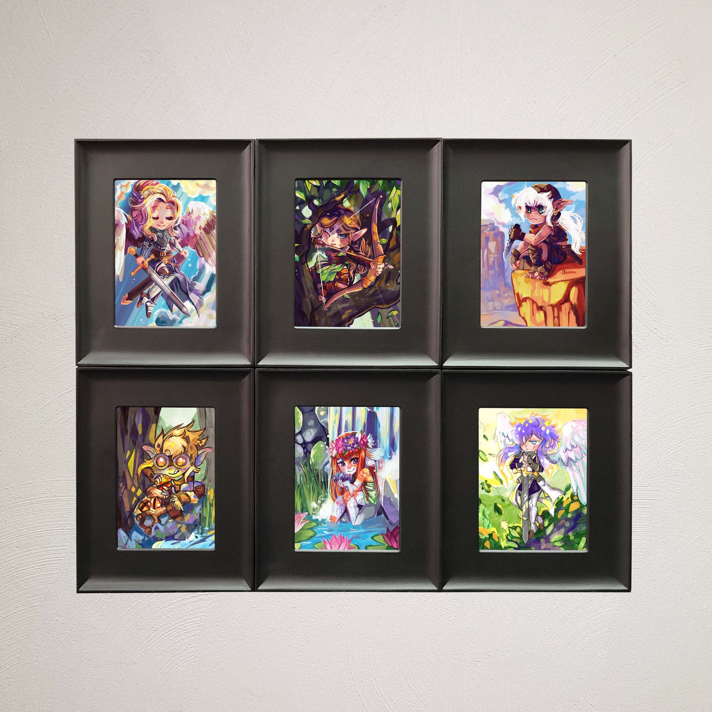 Interlocking Card Frames - Black
