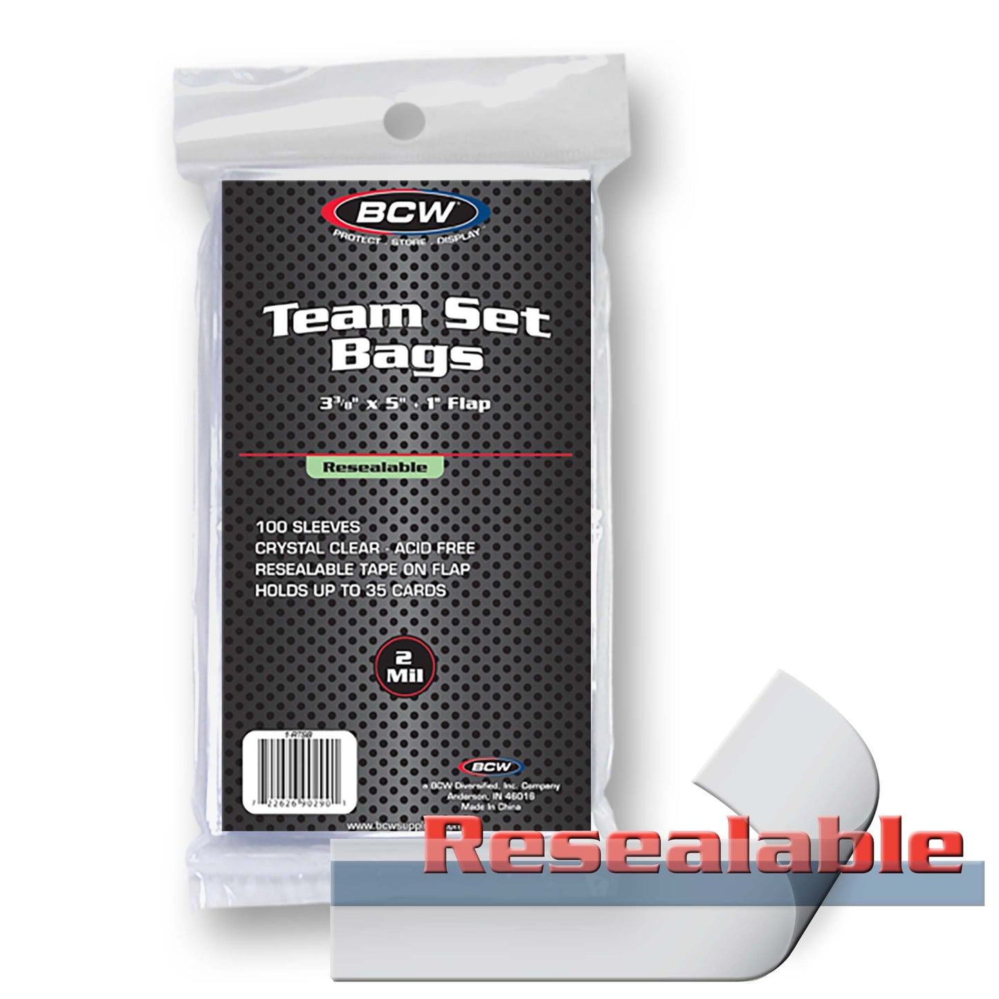 100 Resealable Team Set Bags