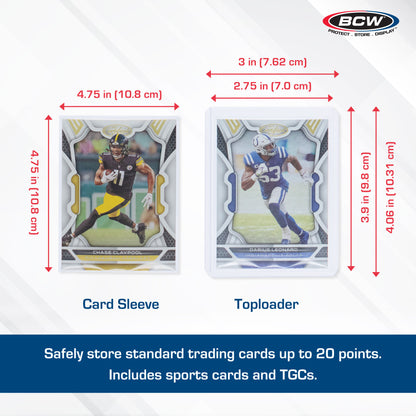 200 Count Card Sleeve and 200 Toploader Combo Pack
