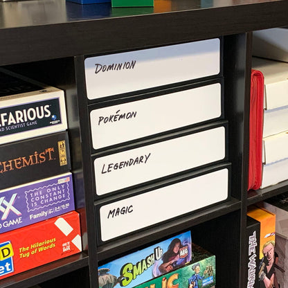 Card Game Box - 3 Row - Black with White