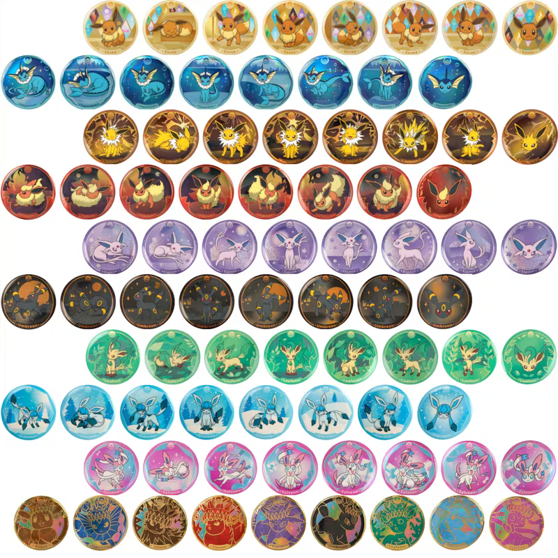 Pokémon Simplified Chinese Terastal Grand Gathering CSV9.5C Eeveelution Badge Set