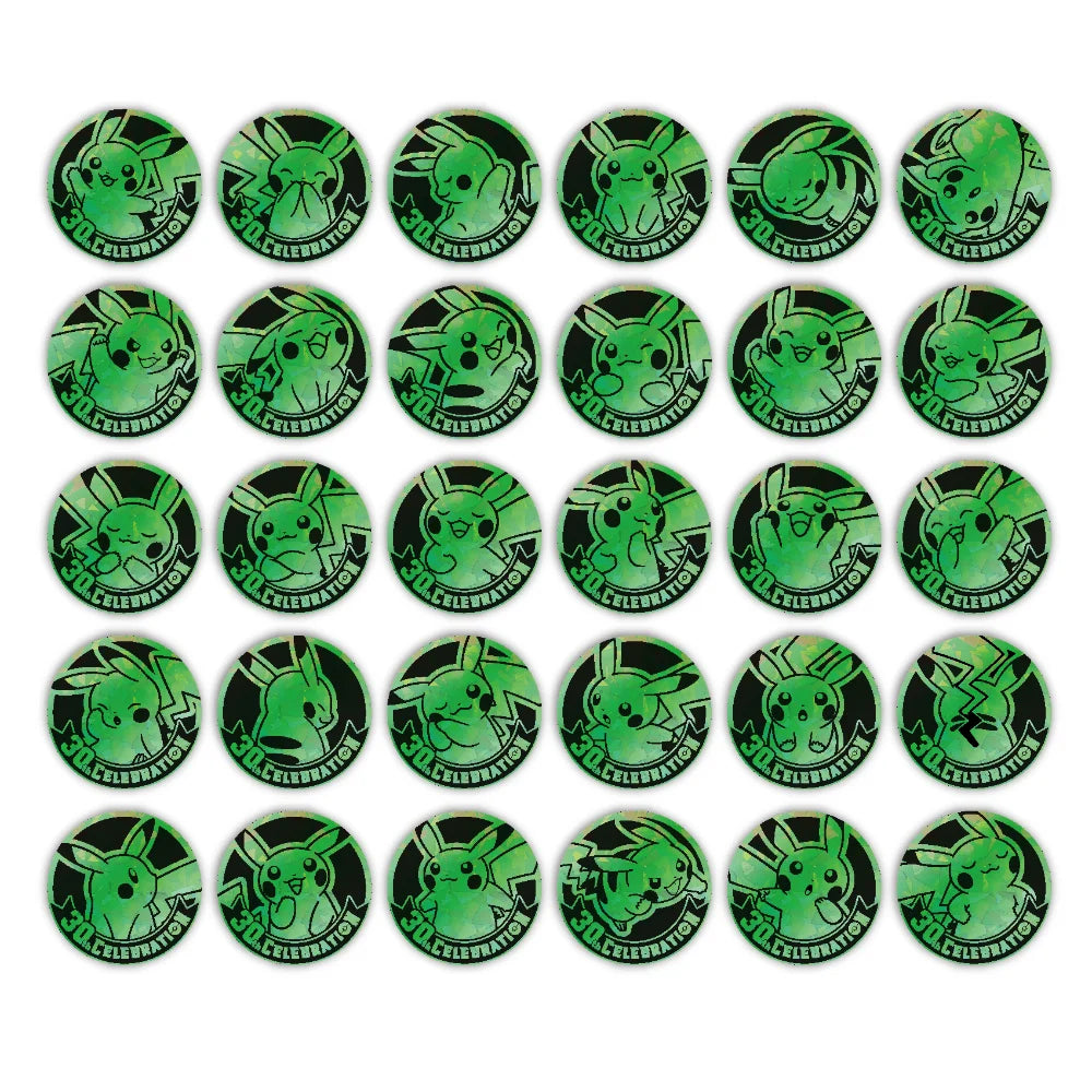 Pokemon 30th Celebration Coin Badge Set Simplified Chinese