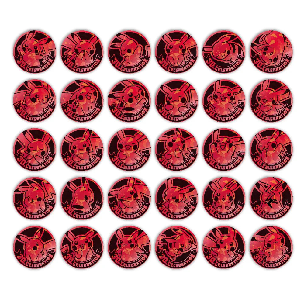 Pokemon 30th Celebration Coin Badge Set Simplified Chinese