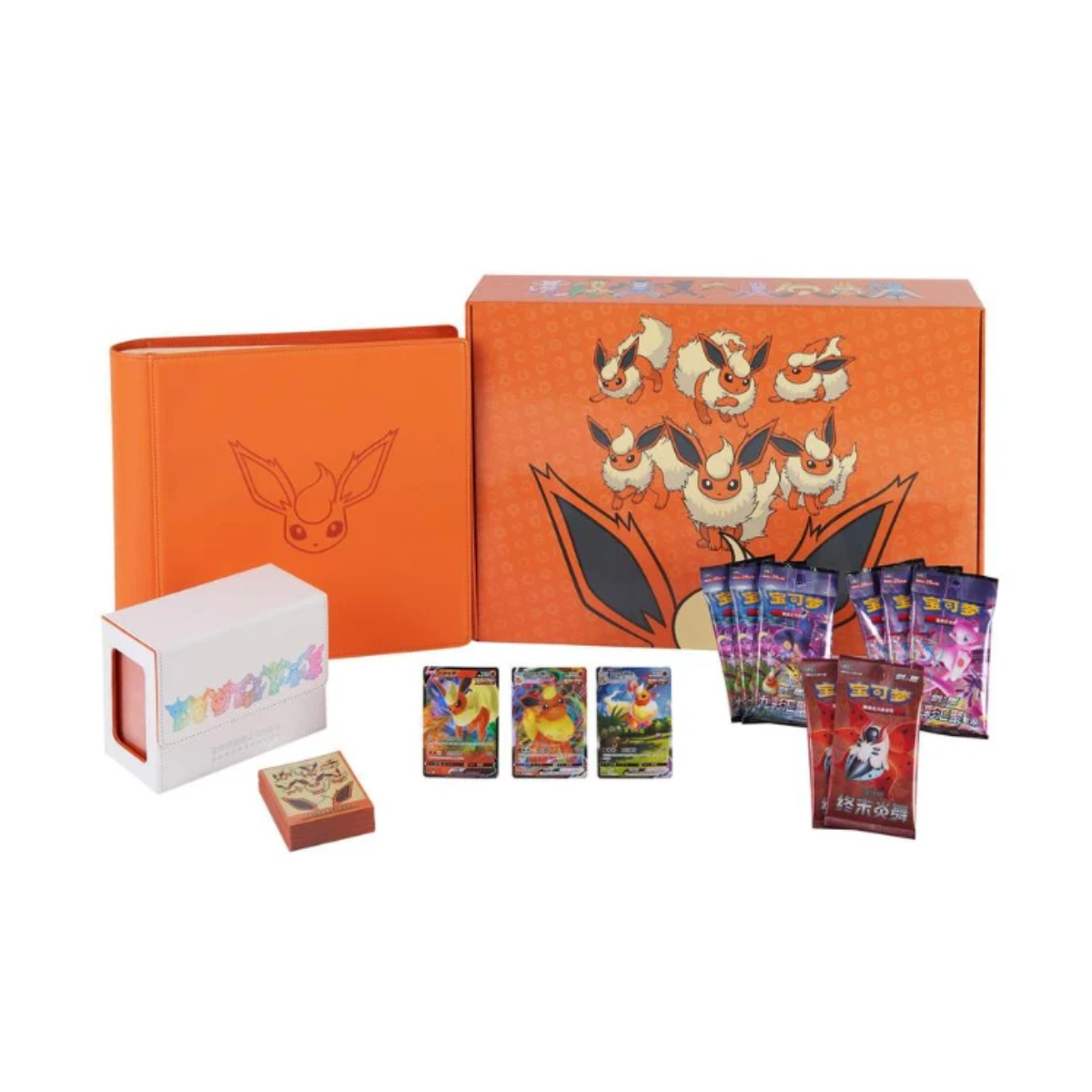 [S-CH] Pokemon Eevee GX Gift Box Set - Vaporeon Jolteon Flareon - 3 Box Set