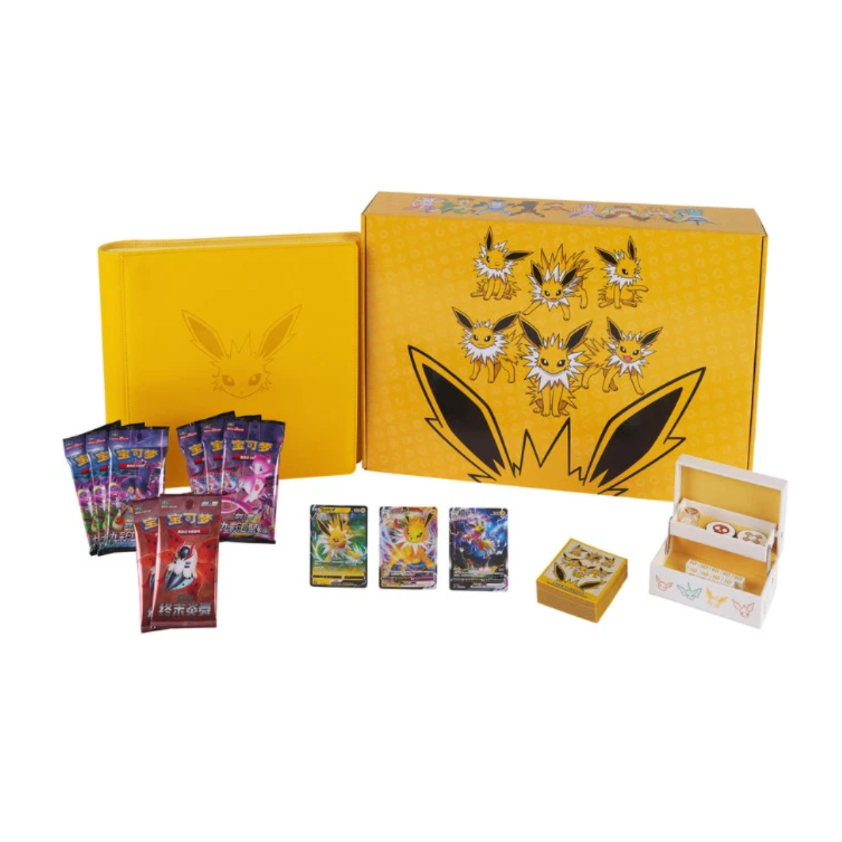 [S-CH] Pokemon Eevee GX Gift Box Set - Vaporeon Jolteon Flareon - 3 Box Set