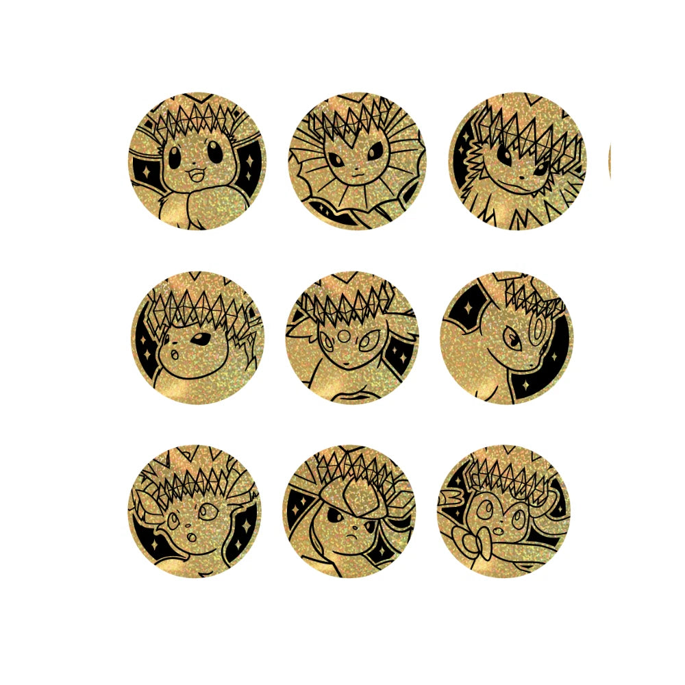 Pokémon Chinese Terastal Gathering CSV9.5C Eevee & Friends Coin Set